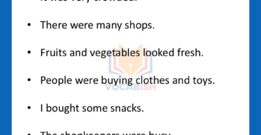 10 Lines about A Visit to a Market