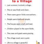 10 Lines about A Visit to a Village