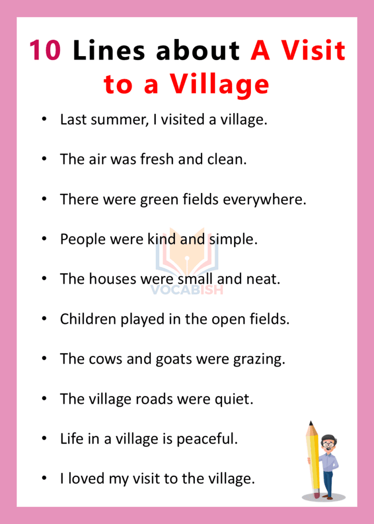 10 Lines about A Visit to a Village