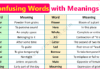 100 Commonly Confused Words with Meanings and Sentences