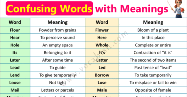 100 Commonly Confused Words with Meanings and Sentences