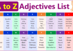 A to Z Adjectives in English