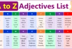 A to Z Adjectives in English