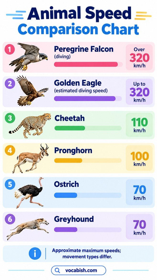Fastest Animals in the World: Names, Speeds, and Types