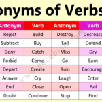 100 English Verbs and Their Antonyms with Examples