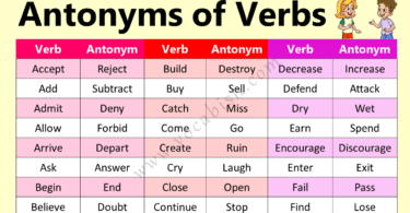 100 English Verbs and Their Antonyms with Examples