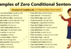Example Sentences of Zero Conditional Sentences