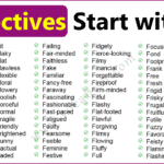100 Adjectives that Start with F in English With Meanings