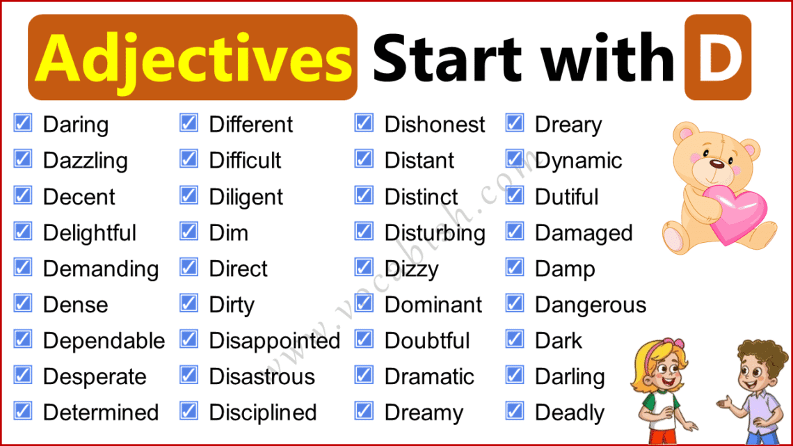 Adjectives that Start with D with Meanings and Examples
