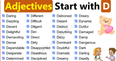 Adjectives that Start with D with Meanings and Examples
