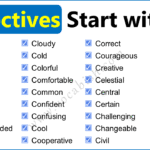 List of 100 Adjectives that Start with C with Meanings