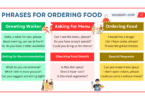 Useful Phrases for Ordering Food in English