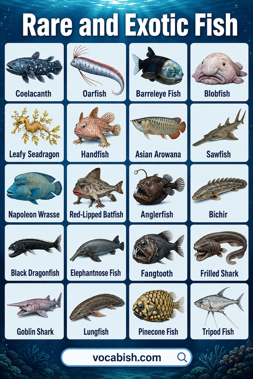 Rare and exotic fish names with pictures