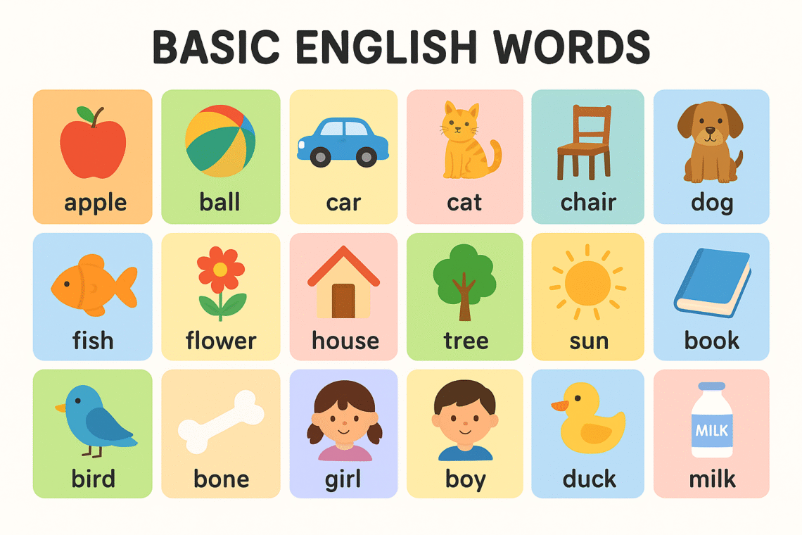 150+ Basic English Words Meanings for Beginners