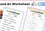 Articles worksheet for English learners covering "a" and "an" usage rules with answer key for ESL students.