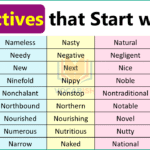 Adjectives with N