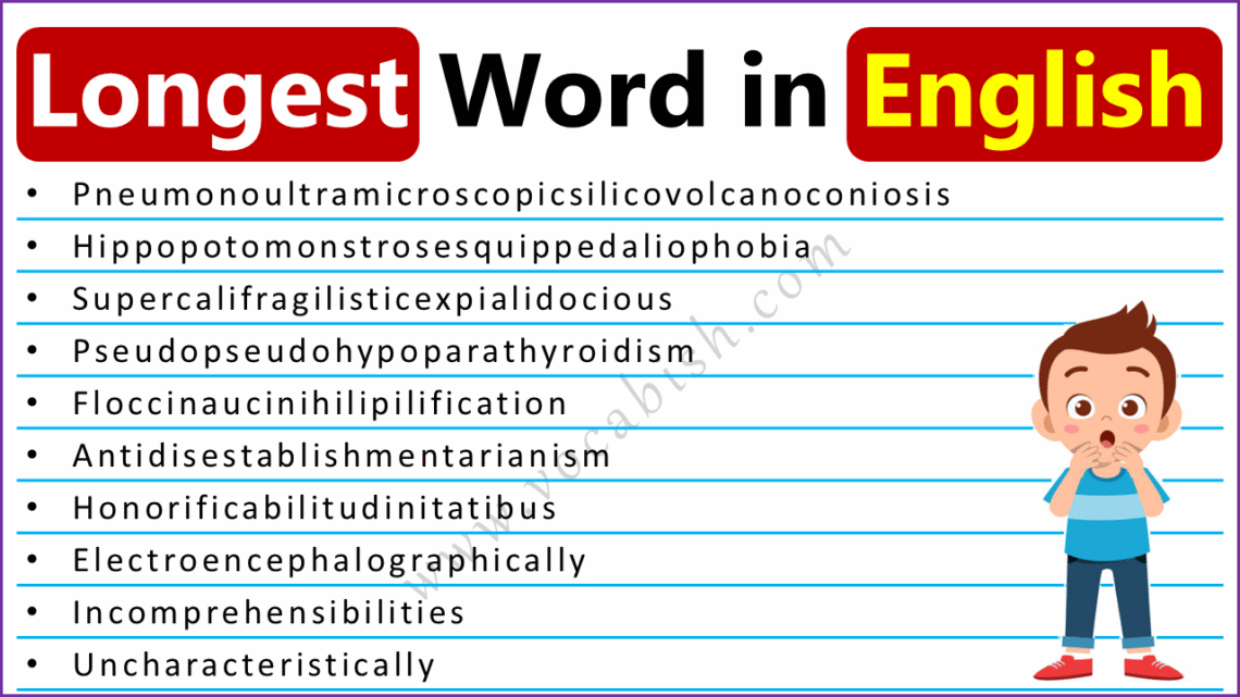 Longest Word in English with Their Meanings