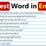 Longest Word in English with Their Meanings