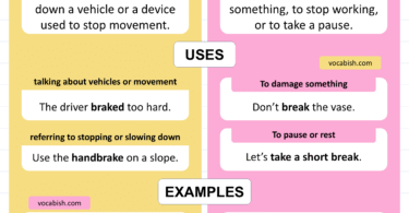 Brake vs Break with Meanings, Uses, and Examples