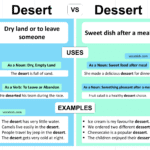 Desert vs Dessert