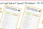 Direct and Indirect Speech Worksheet