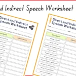 Direct and Indirect Speech Worksheet
