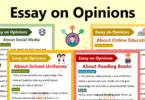 Essay on Opinions with Sample and Examples