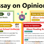 Essay on Opinions with Sample and Examples