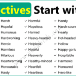 List of 100 Adjectives that Start with H