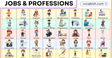 Jobs and Professions Name in English