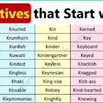 K Adjectives