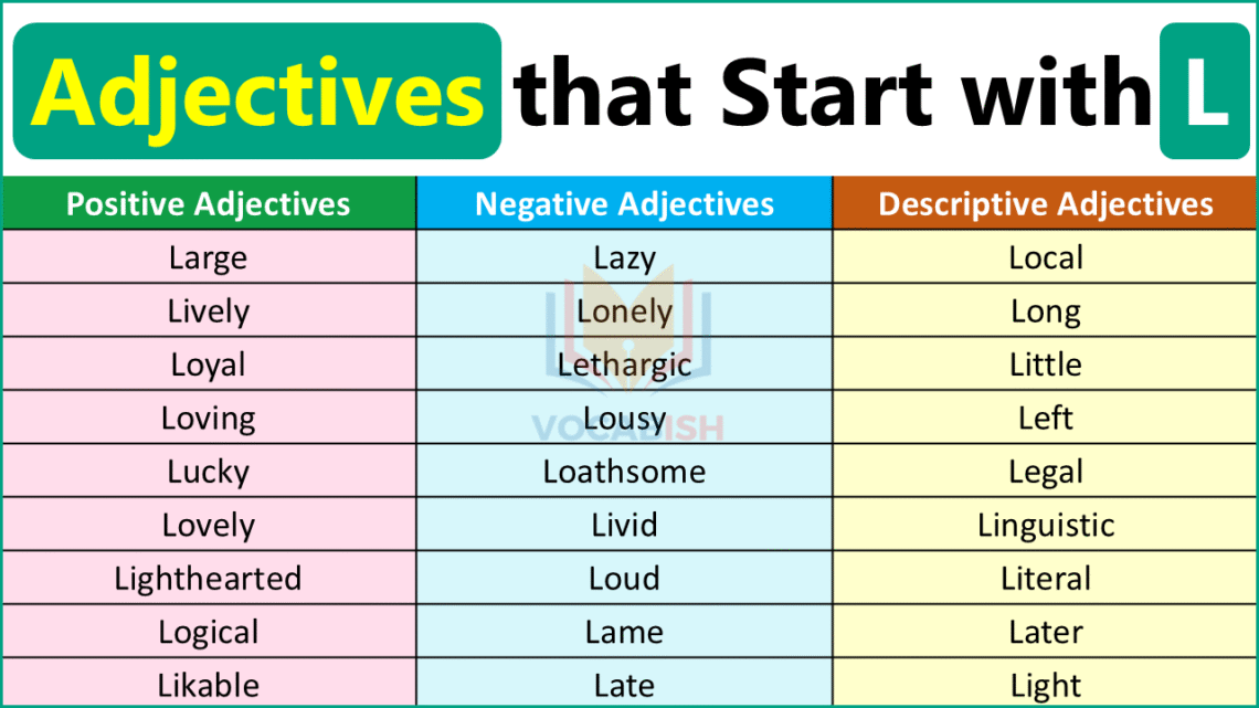 L Adjectives