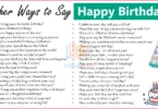 Other Ways to Say Happy Birthday
