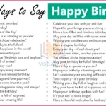 Other Ways to Say Happy Birthday