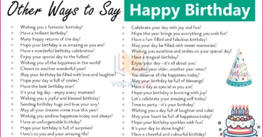 Other Ways to Say Happy Birthday