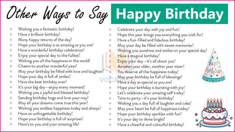 Other Ways to Say Happy Birthday