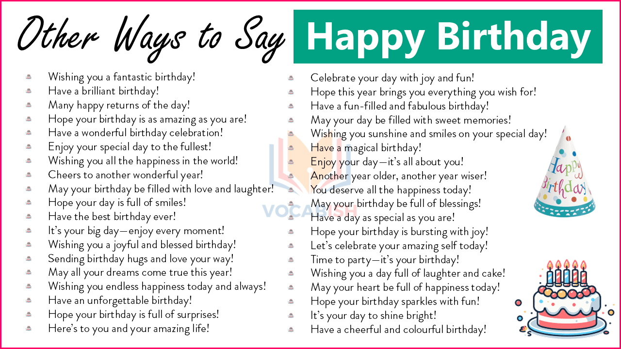 Other Ways to Say Happy Birthday
