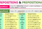 Prepositions and Prepositional with 100 Examples