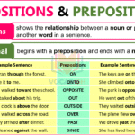 Prepositions and Prepositional with 100 Examples