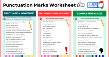 Punctuation Marks Worksheet | Punctuation Worksheets with PDF