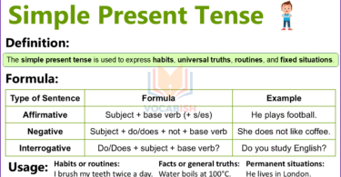Simple Present Tense in English