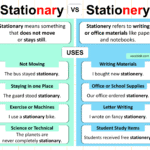 Stationary vs Stationery | When and How to Use These Words