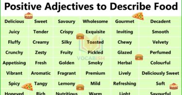 100 Positive Adjectives to Describe Food