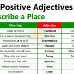 100 Positive Adjectives to for a Place