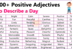 200+ Positive Adjectives to Describe a Day
