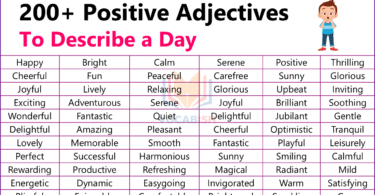 200+ Positive Adjectives to Describe a Day