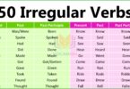 50 Irregular Verbs List