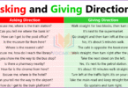 Asking and Giving Directions in English with Examples