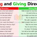 Asking and Giving Directions in English with Examples