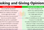 Asking and Giving Opinions in English PDF